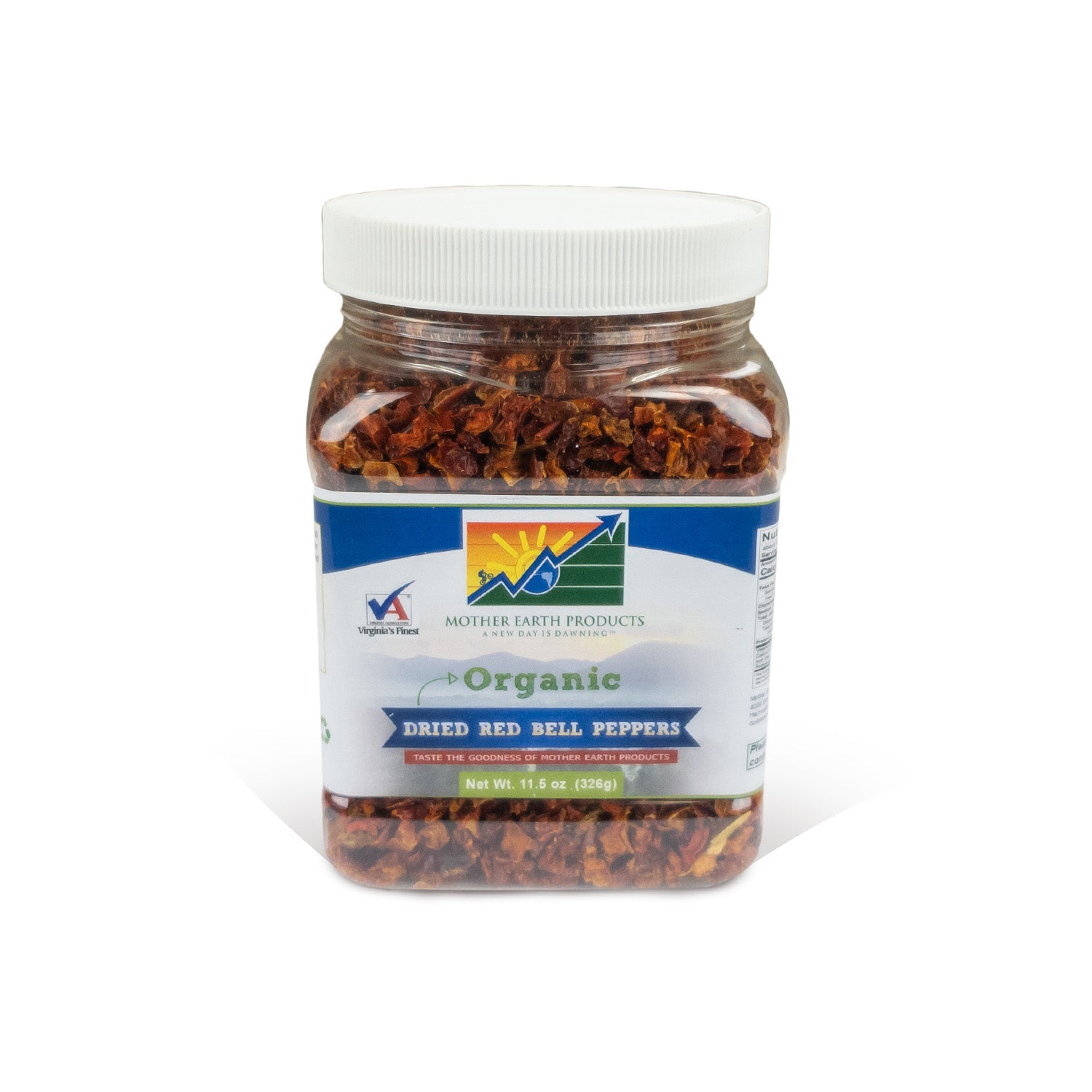Organic Dried Red Bell Peppers Quart Jar